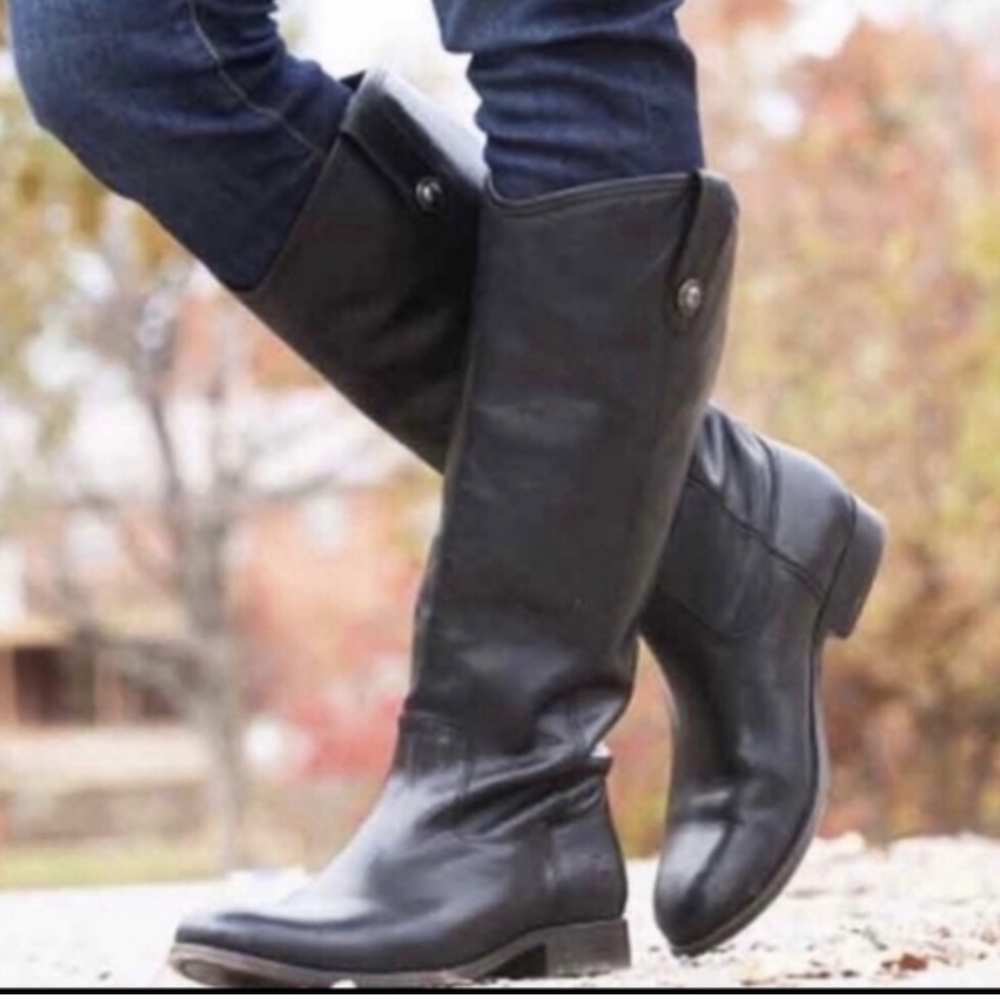 Frye Melissa Button Back Tall Boots Extended Calf